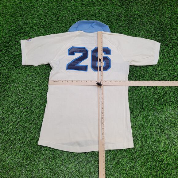Vintage 80s Champion Collared Shirt Small 17x26 White - Picture 3 of 16